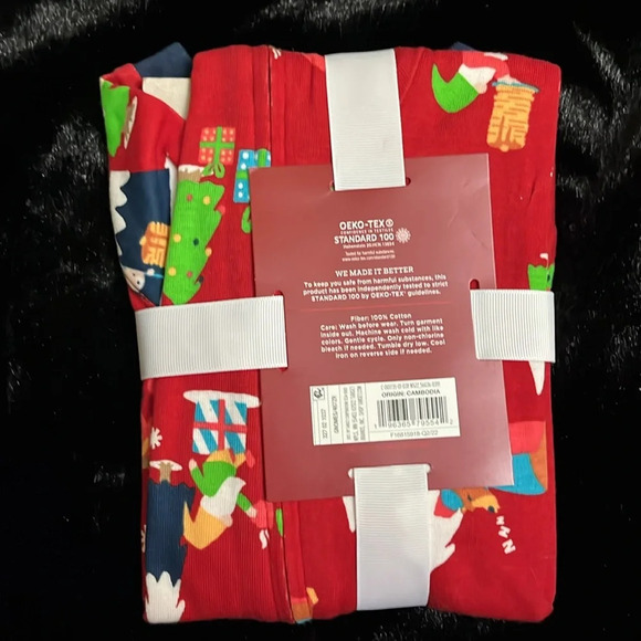 🆕 Wondershop Red Baby 1 Piece Christmas Pj Sleeper 6-9 Months - Picture 4 of 6